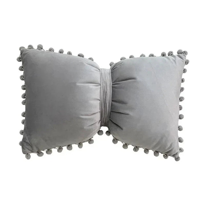 Solid Candy Colour Tasseled Cushion Cover Velvet 50x30cm | Skanto