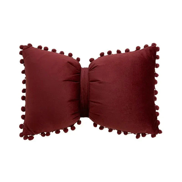 Solid Candy Colour Tasseled Cushion Cover Velvet 50x30cm | Skanto