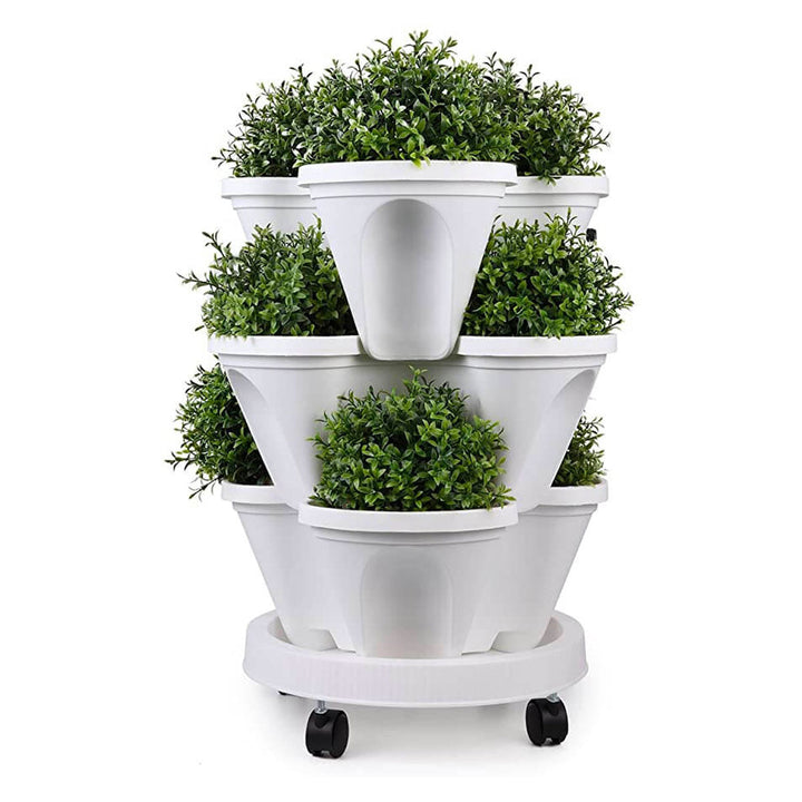 Skanto | Plassbesparende Stablebare Blomsterpotter - StrawberryStack