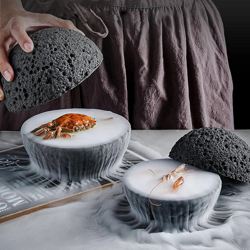 Spesial Lava Stein Planet Sashimi Sjømat Tørris Serveringsfat | Skanto