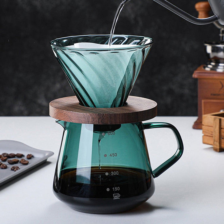 Specialized Coffeeware Kit Pour Over Coffee Glass Sharing Pot | Skanto