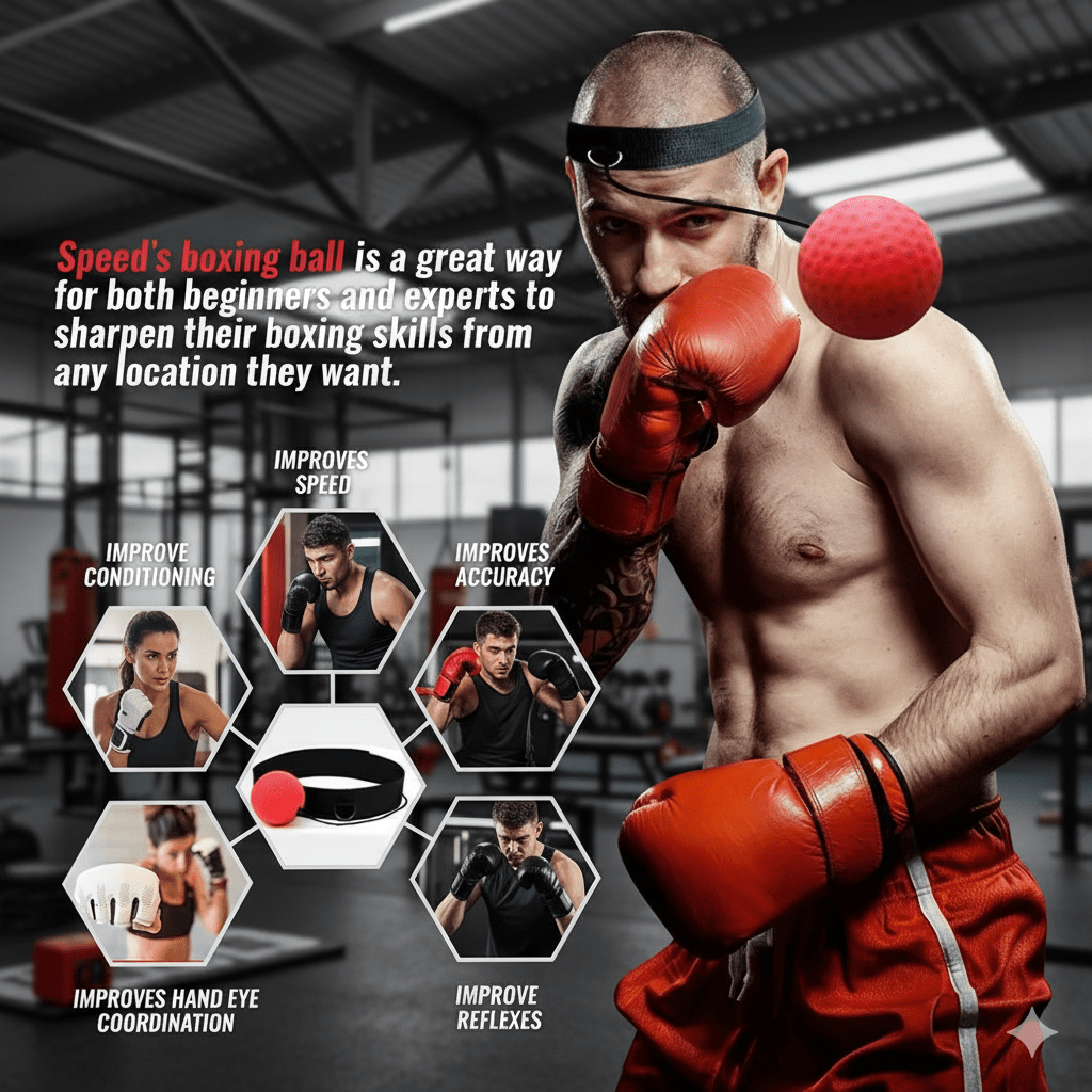 Skanto | SpeedStrike – Bokse Refleksball for Hastighet, Fokus, og Refleks Trening