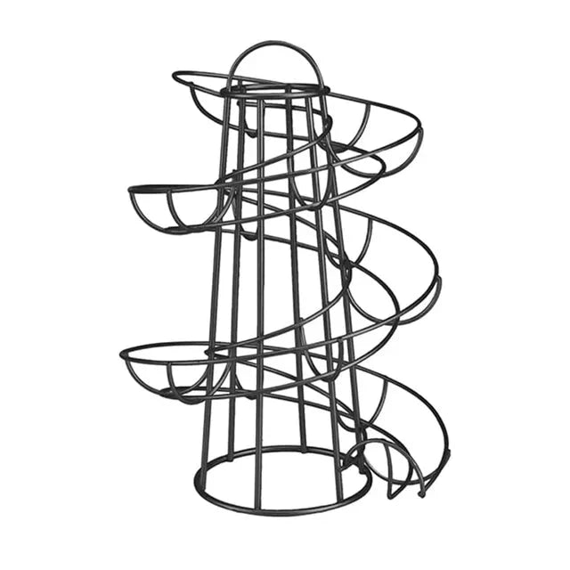 Spiral Egg Rack Egg Stand Multi-funksjonell Metall Spiral Egg Kurv | Skanto