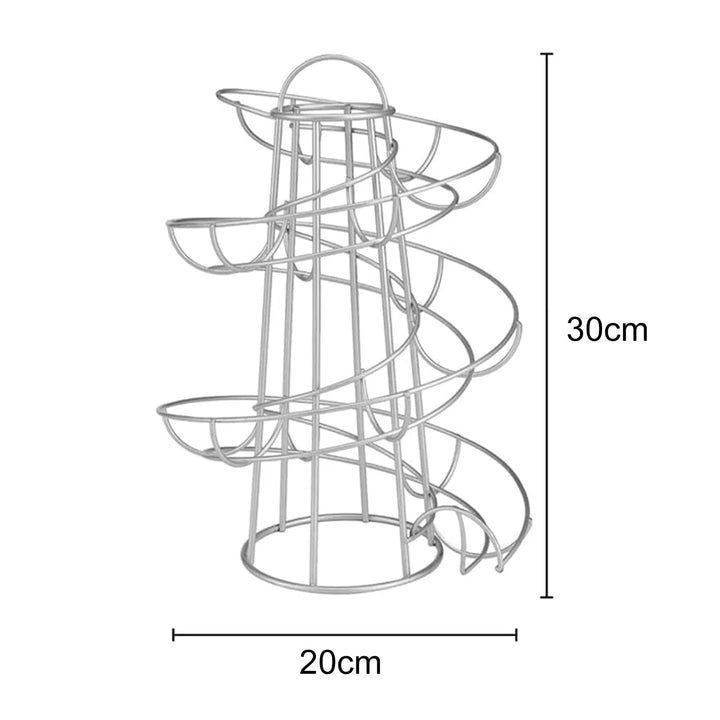 Spiral Egg Rack Egg Stand Multi-funksjonell Metall Spiral Egg Kurv | Skanto