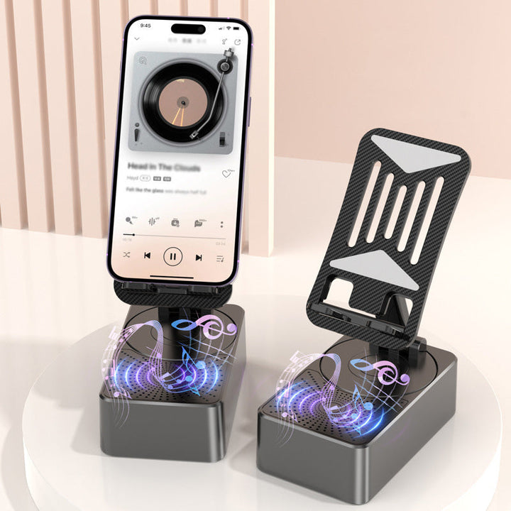 Skanto | 3 i 1 - trådløs Bluetooth-høyttaler, ladestasjon, telefonstativ