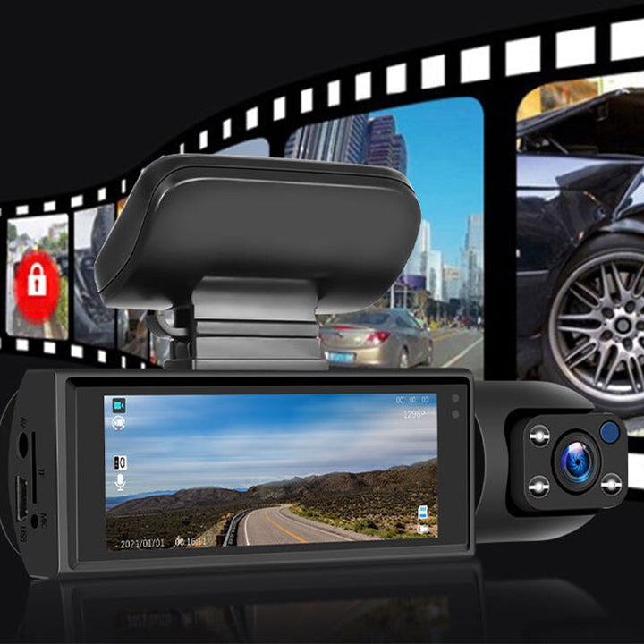 Skanto | 🚗📹Bilkamera med 170° vidvinkel og 1080p dobbeltobjektiv