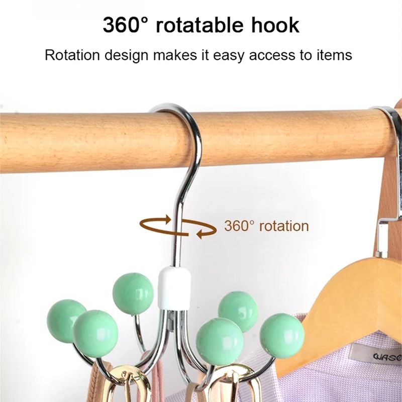 Skanto | 360° roterbar multifunksjonell oppbevaringskrok med 6 kroker