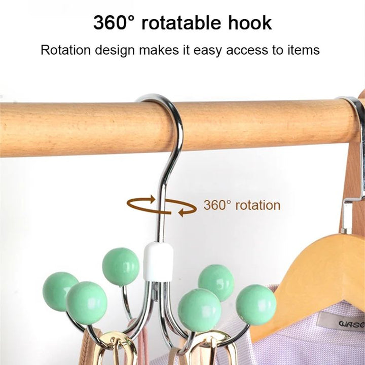 Skanto | 360° roterbar multifunksjonell oppbevaringskrok med 6 kroker