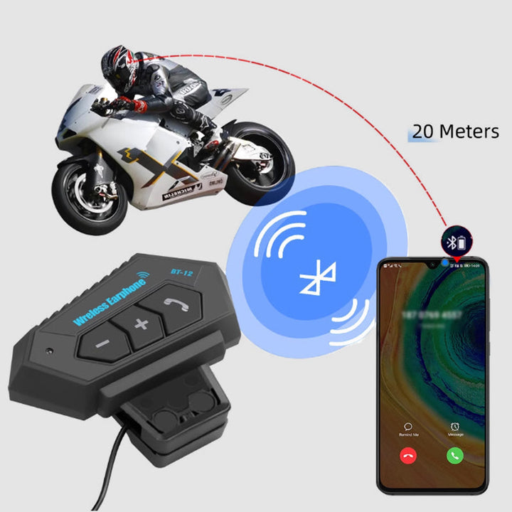 Skanto | BT12 Motorsykkelhjelm Bluetooth Hodesett