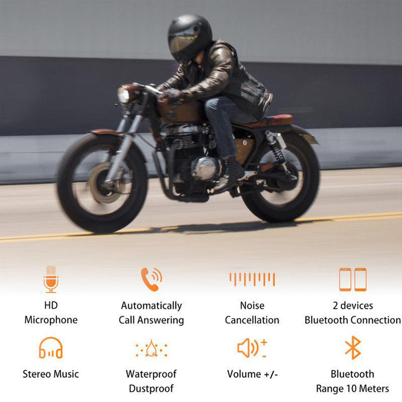 Skanto | BT12 Motorsykkelhjelm Bluetooth Hodesett