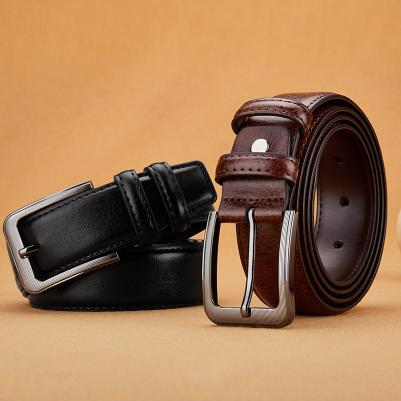 Skanto | Holdbar Vintage Motemessing Pin Spenne PU Belte