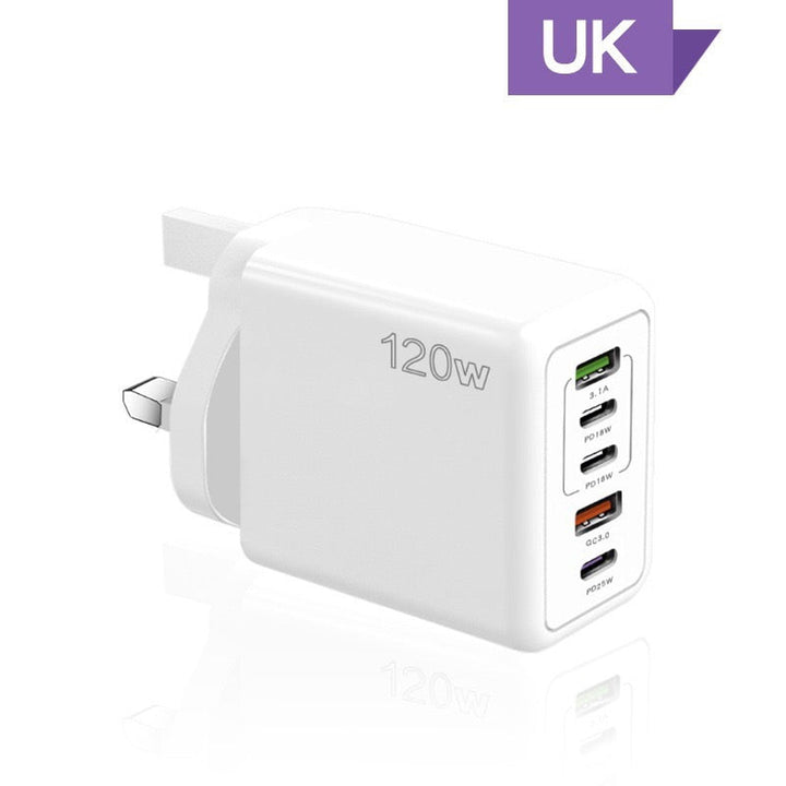 Skanto | 120W Hurtiglader med 5 porter⚡