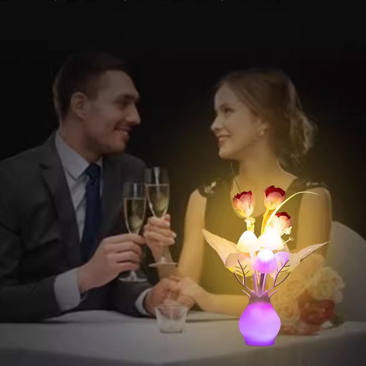 Skanto | LED-nattlampe i form av simulerte blomster med intelligent styring for soverommet