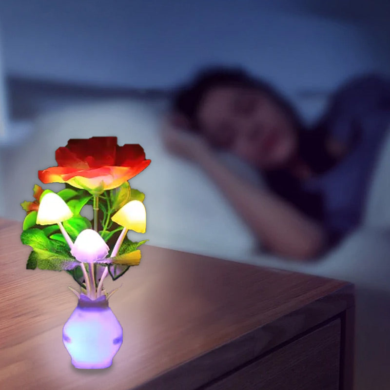 Skanto | LED-nattlampe i form av simulerte blomster med intelligent styring for soverommet