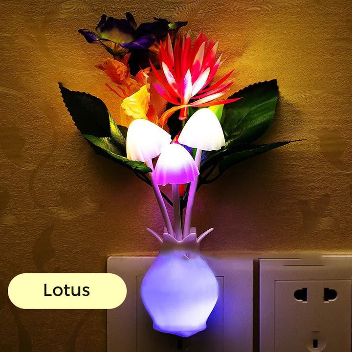 Skanto | LED-nattlampe i form av simulerte blomster med intelligent styring for soverommet