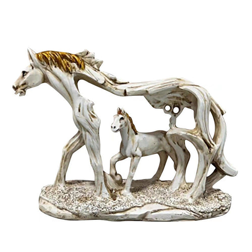 Skanto | Galopperende hestestatue med ponni steinfigur