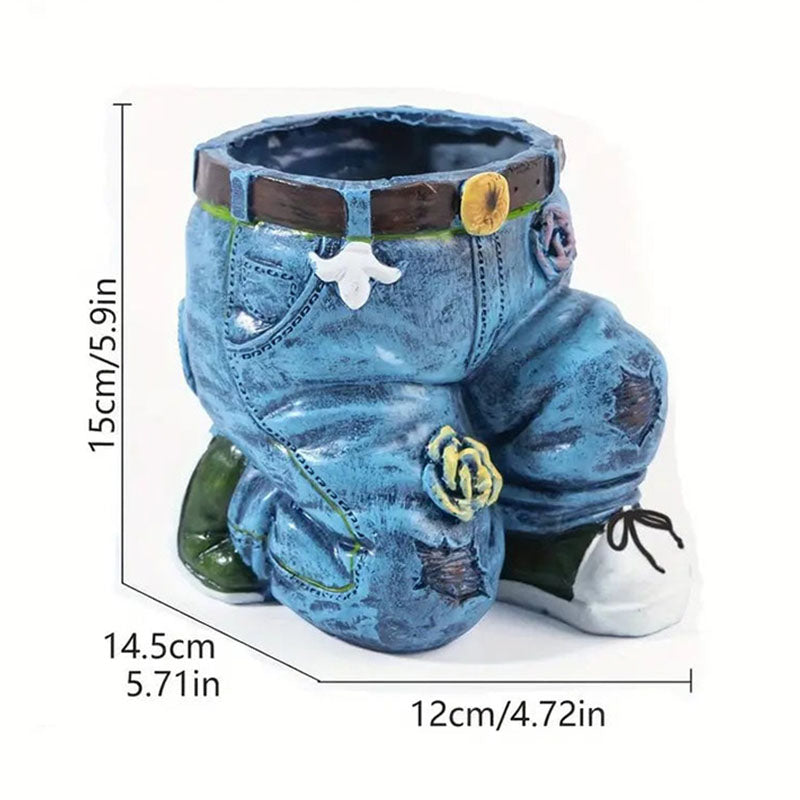 Skanto | Kreativ 3D-jeansformet blomsterkrukke