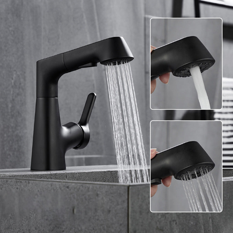 Skanto | Moderne baderomsservantkran med uttrekkbart sprayhode – 360° sving og dual-mode vannstrøm