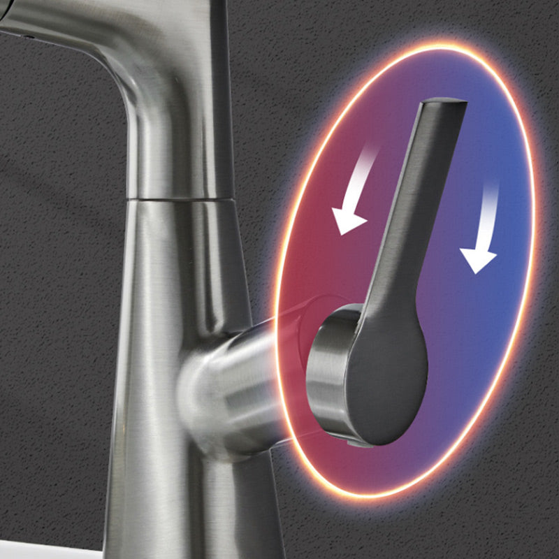 Skanto | Moderne baderomsservantkran med uttrekkbart sprayhode – 360° sving og dual-mode vannstrøm