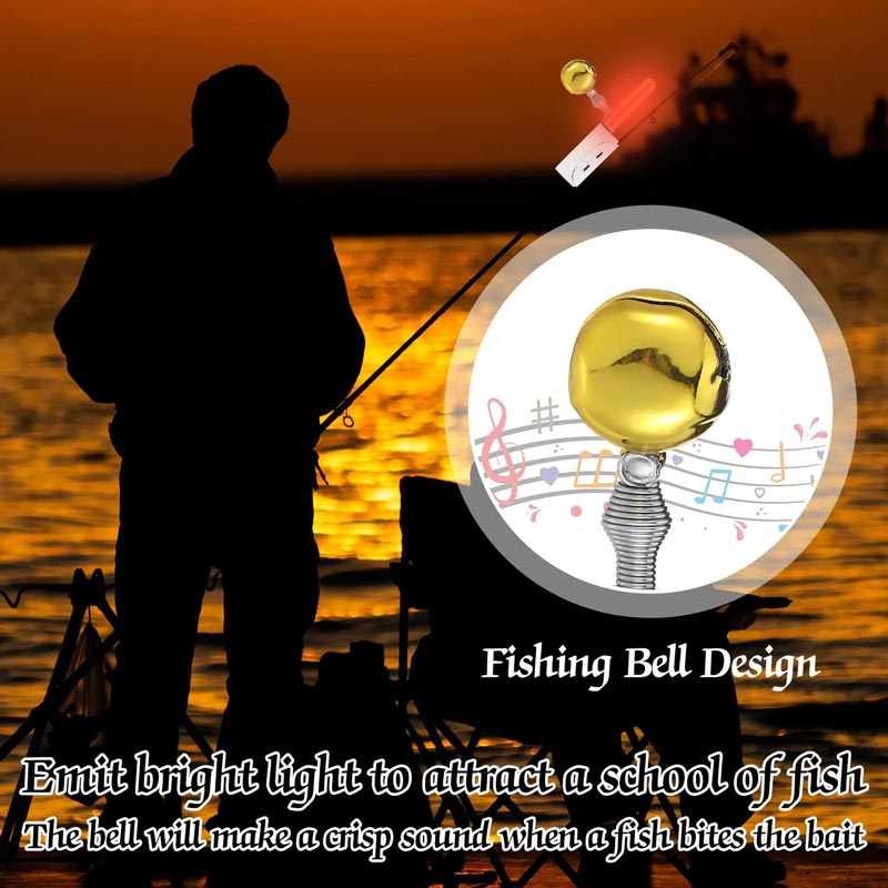 Skanto | LED-lys for fiskestang med ringeklokke