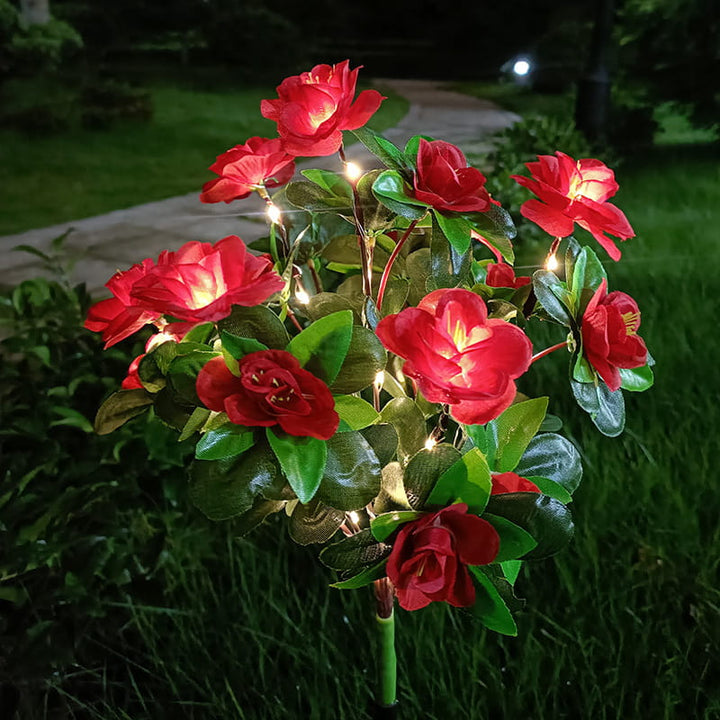 Skanto | Solcellelampe med simulert azalea blomster og jordspett