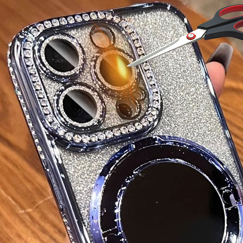 Skanto | Telefonveske med Speil Magnetisk Stativ Glitter