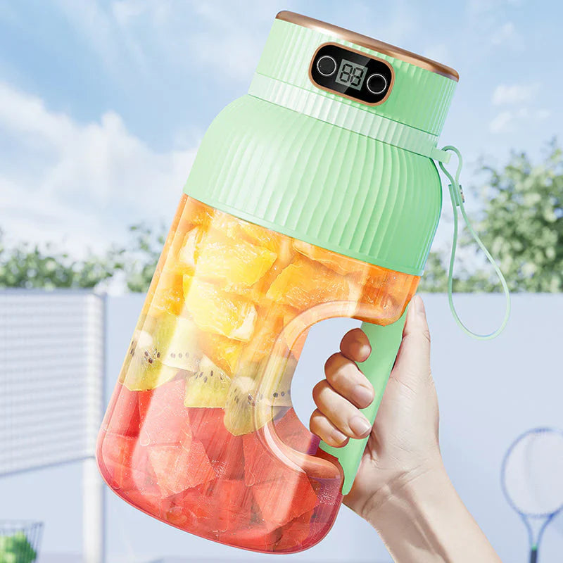 Skanto | Bærbar multifunksjonsblender med dobbel lokk og USB-ladefunksjon – for smoothies og oppbevaringsbeholdere