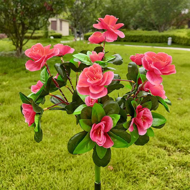Skanto | Solcellelampe med simulert azalea blomster og jordspett