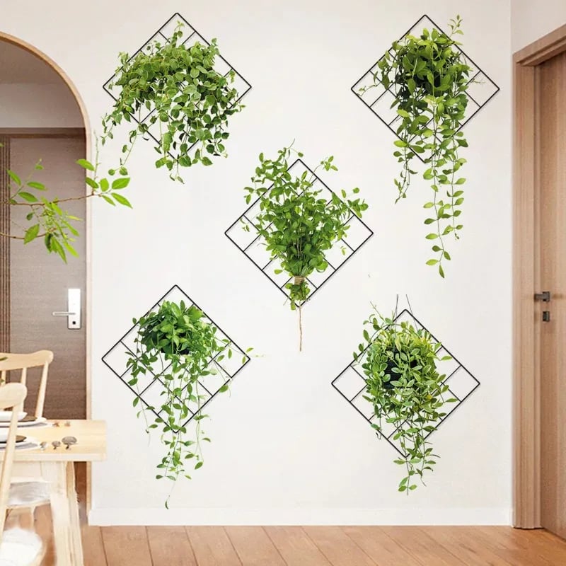 Skanto | 🌵3D-veggklistremerke med grønn plante