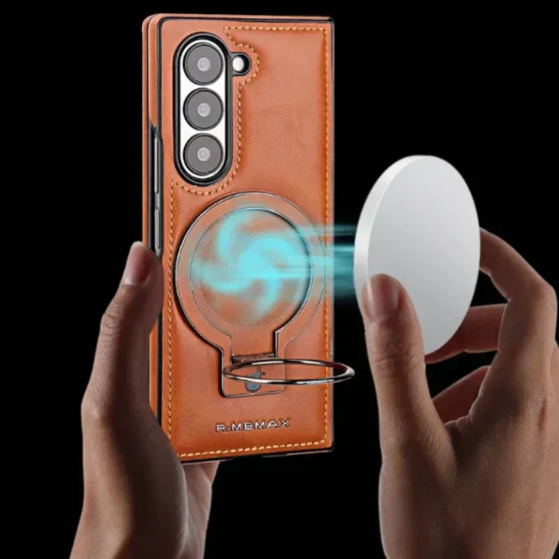 Norvo | Premium PU lær magnetisk deksel med stativ for Samsung Fold 3/4/5/6