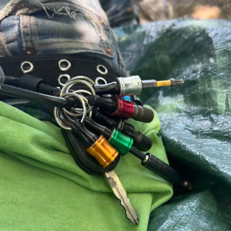 Skanto | 1/4" sekskantet skrutrekker bits-holder nøkkelringer