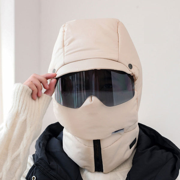 Vindbeskyttende ridemaske med briller | Skanto