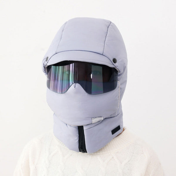 Vindbeskyttende ridemaske med briller | Skanto