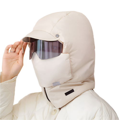 Vindbeskyttende ridemaske med briller | Skanto