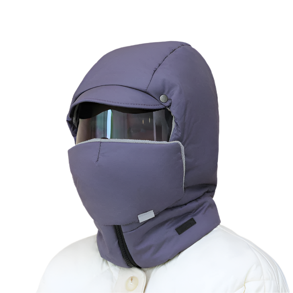 Vindbeskyttende ridemaske med briller | Skanto