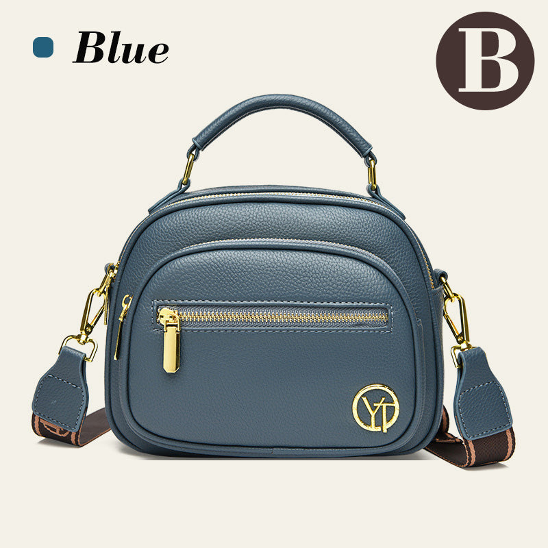 Skanto | Klassisk flerroms justerbar bred stropp PU-skinn Crossbody-veske