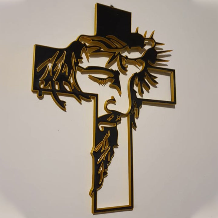 Skanto | Jesus Kors Metallspeil Kristus Veggdekorasjon