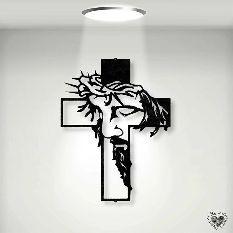 Skanto | Jesus Kors Metallspeil Kristus Veggdekorasjon