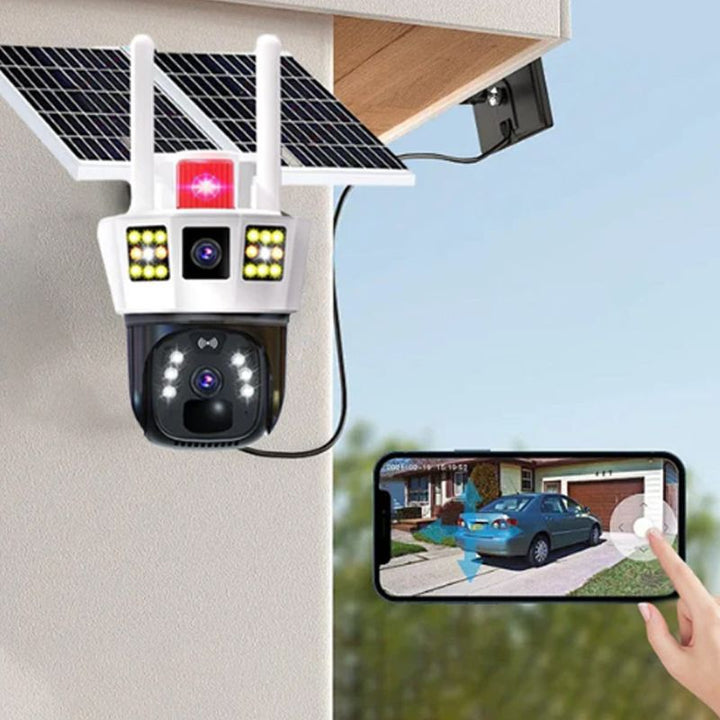 Skanto | 🎦360° smart solovervåkingskamera med tre skjermer✨