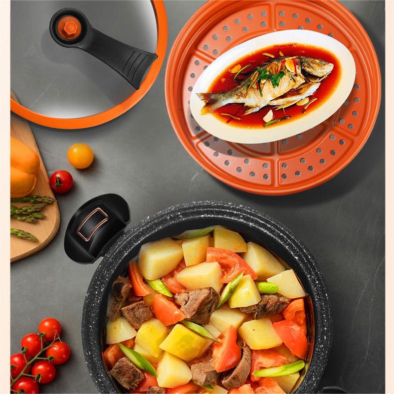 McRib Stone Mikro Matlagingsgryte med Non-Stick Belegg | Skanto