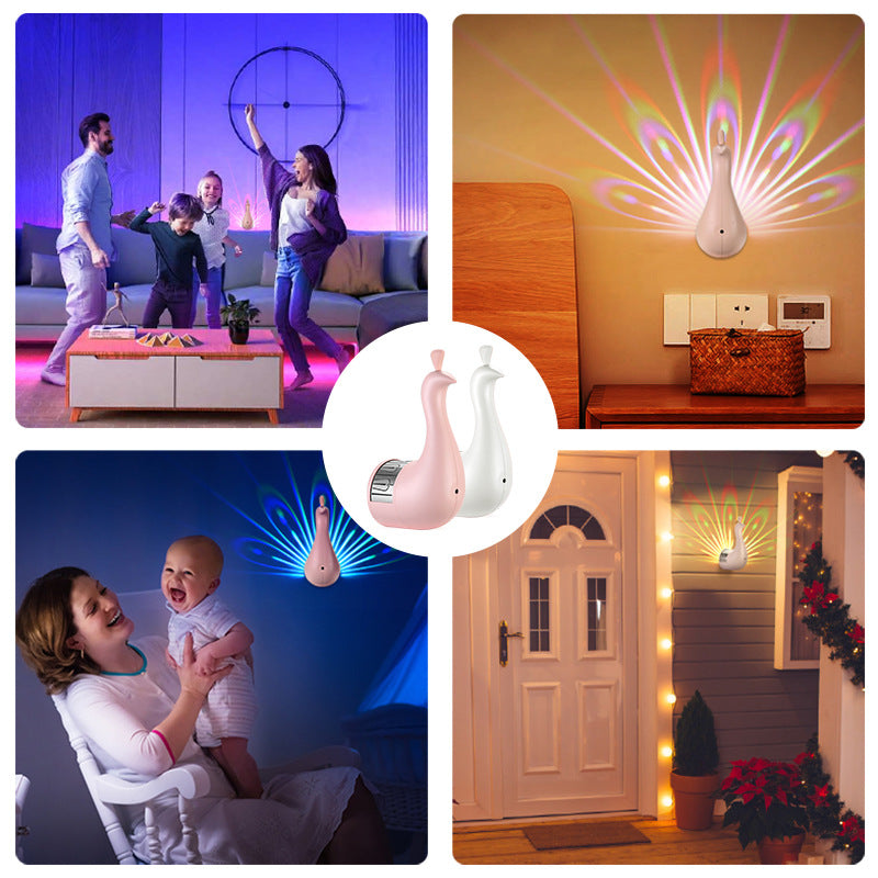Skanto | Peacock Prosjektorvegglampe med fjernkontroll