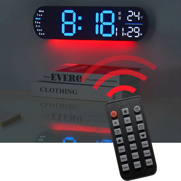 Skanto | Multifunksjonell Dekorativ LED Digital Veggklokke