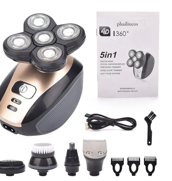 Skanto | 🔥 5-i-1 multifunksjonell 4D elektrisk barbermaskin