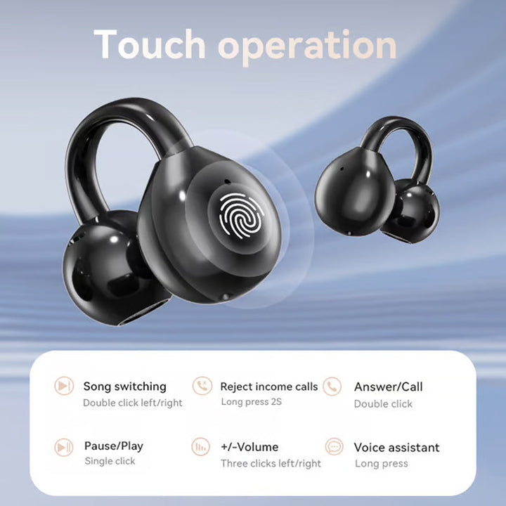 Skanto | Bluetooth Clip On Ørepropper - Trådløs Frihet Musikk på Farten Stilfull og Praktisk