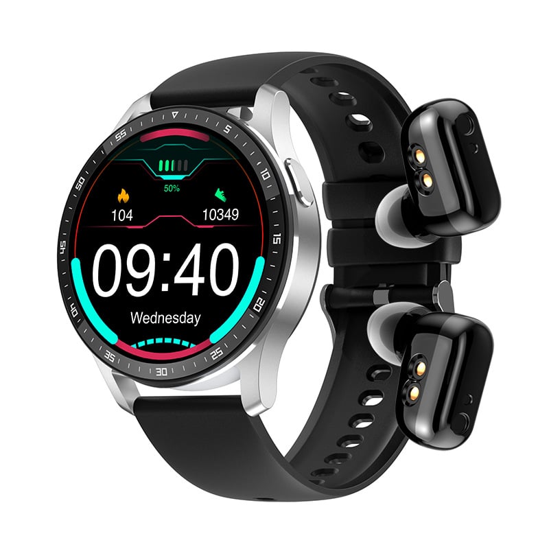 2-i-1 Smartklokke med integrerte hodetelefoner | Skanto