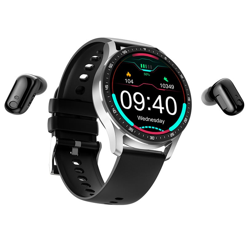 2-i-1 Smartklokke med integrerte hodetelefoner | Skanto
