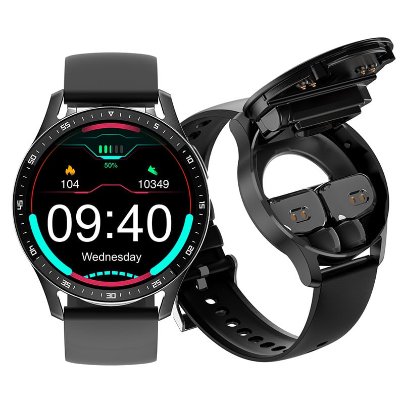2-i-1 Smartklokke med integrerte hodetelefoner | Skanto