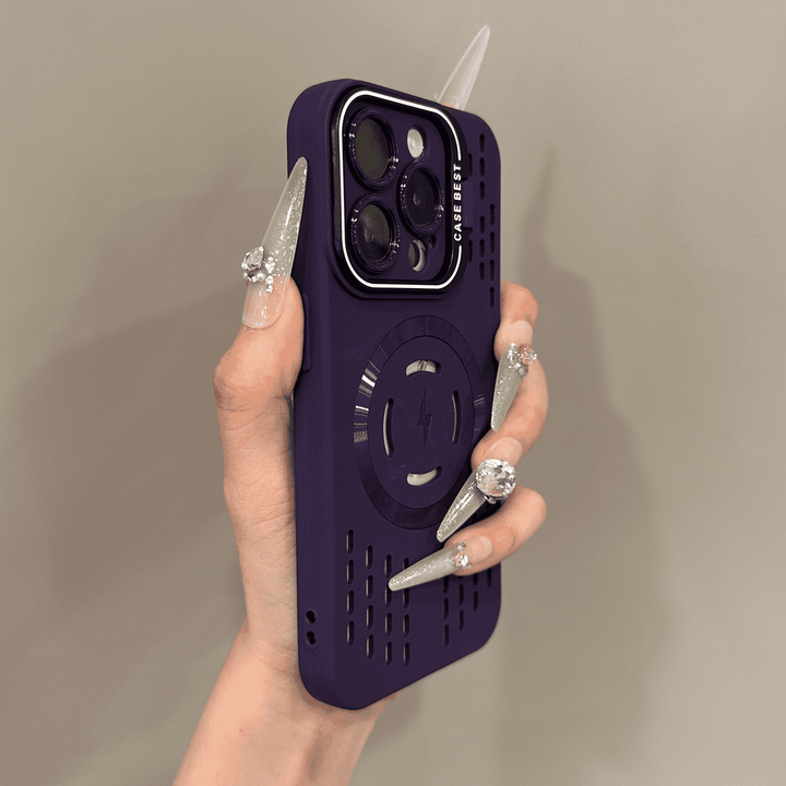 Skanto | Sikkerhetsbeskyttelse i myk silikon med lynrask magnetisk lading Deksel for iPhone