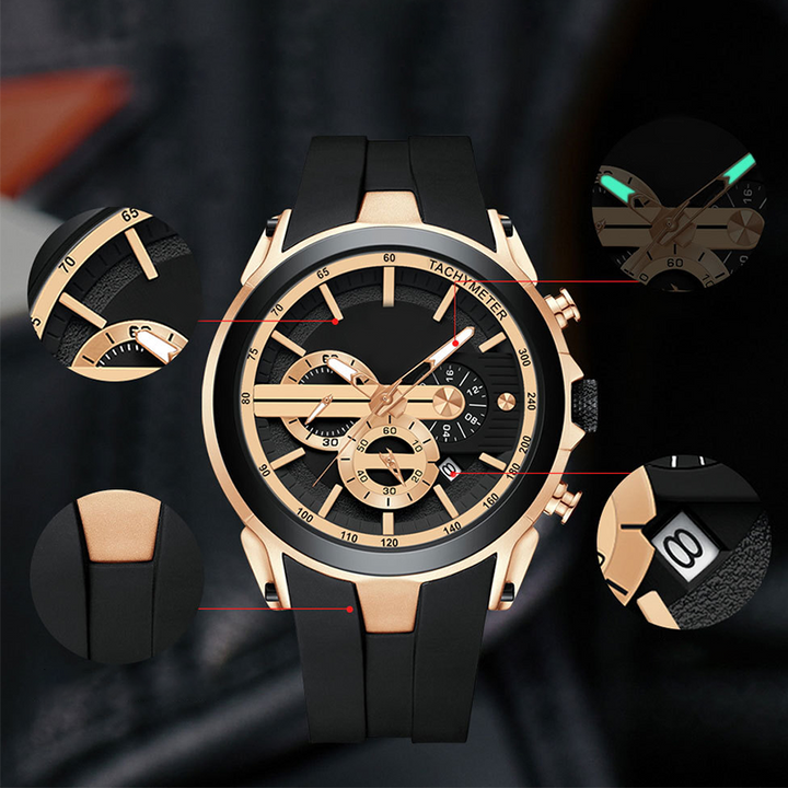 Skanto | 💎Stilig sportsklokke med lysende display, silikonrem og vanntett design💎
