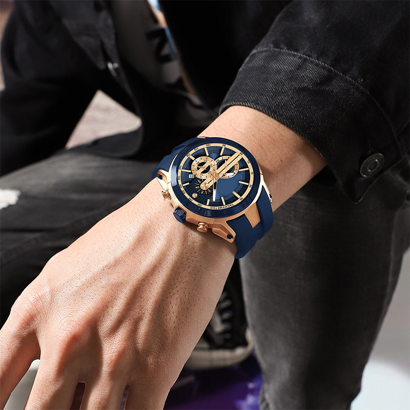 Skanto | 💎Stilig sportsklokke med lysende display, silikonrem og vanntett design💎